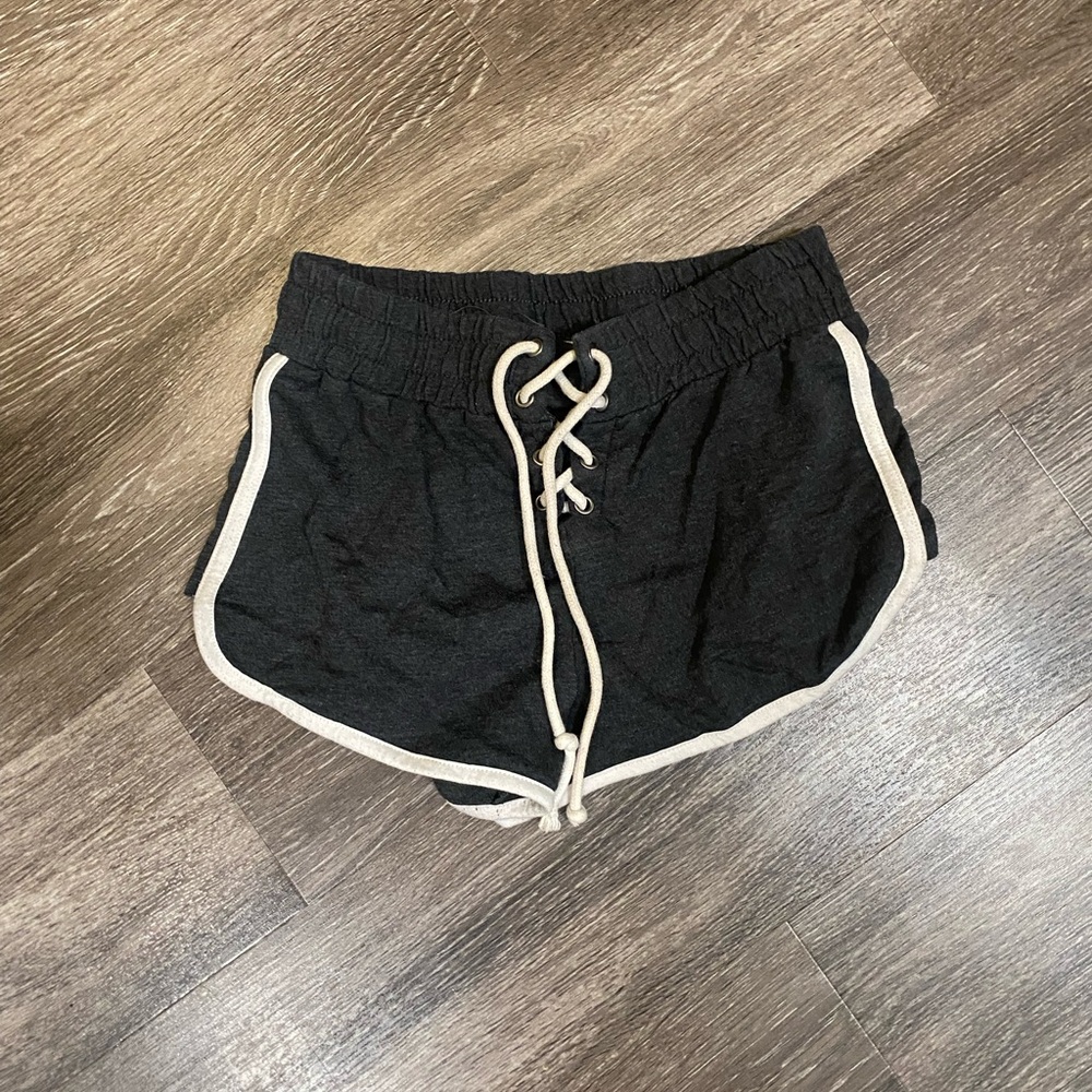 Black Lace-Up Women's Shorts